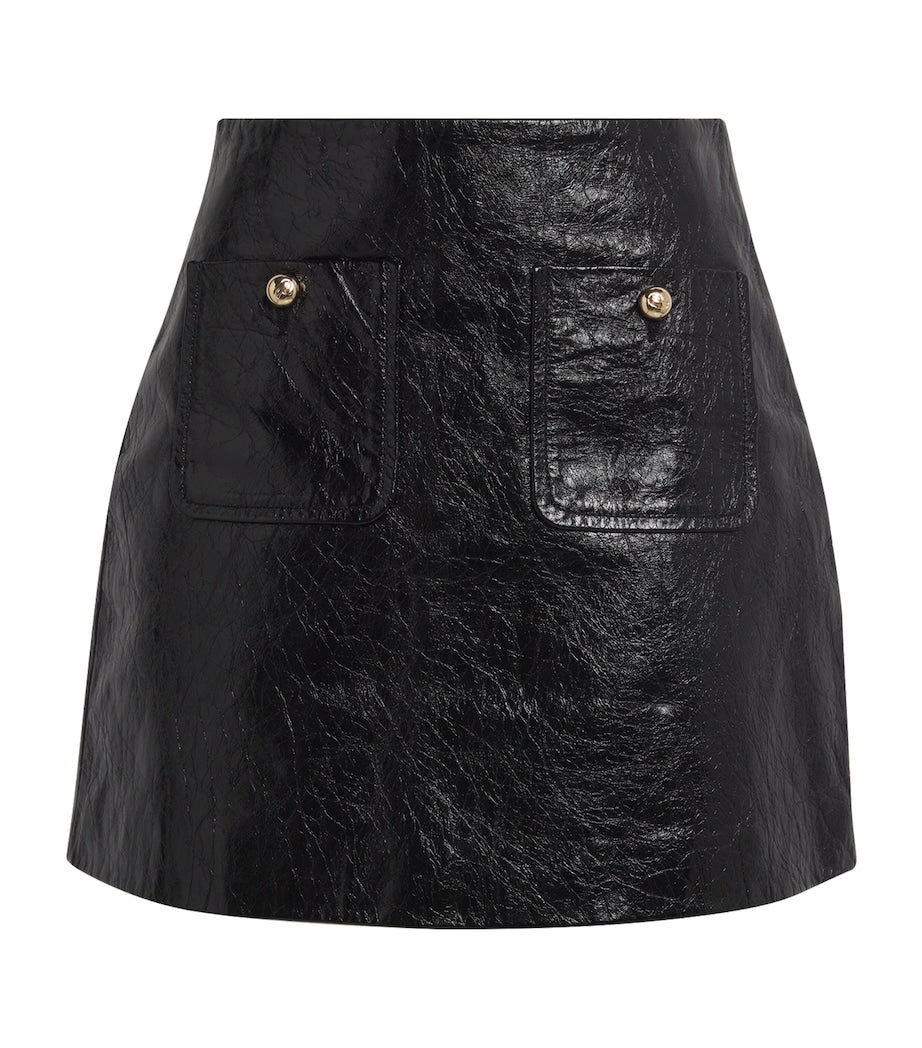 Black Leather Mini Skirt
