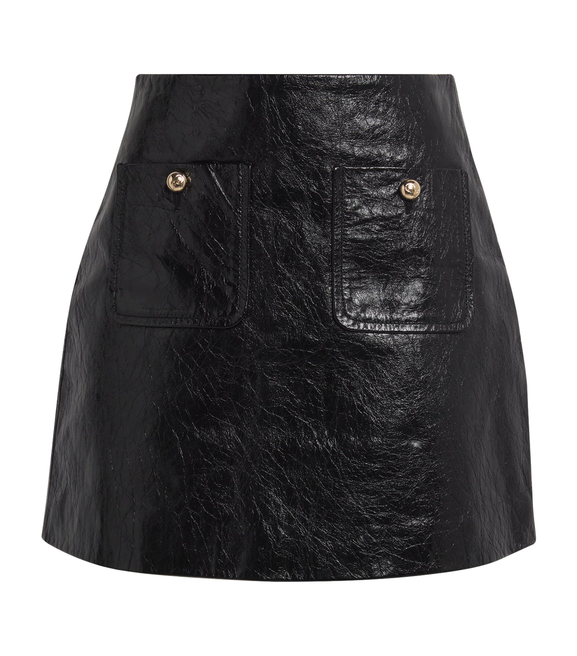 Claudie Pierlot Black Leather Mini Skirt
