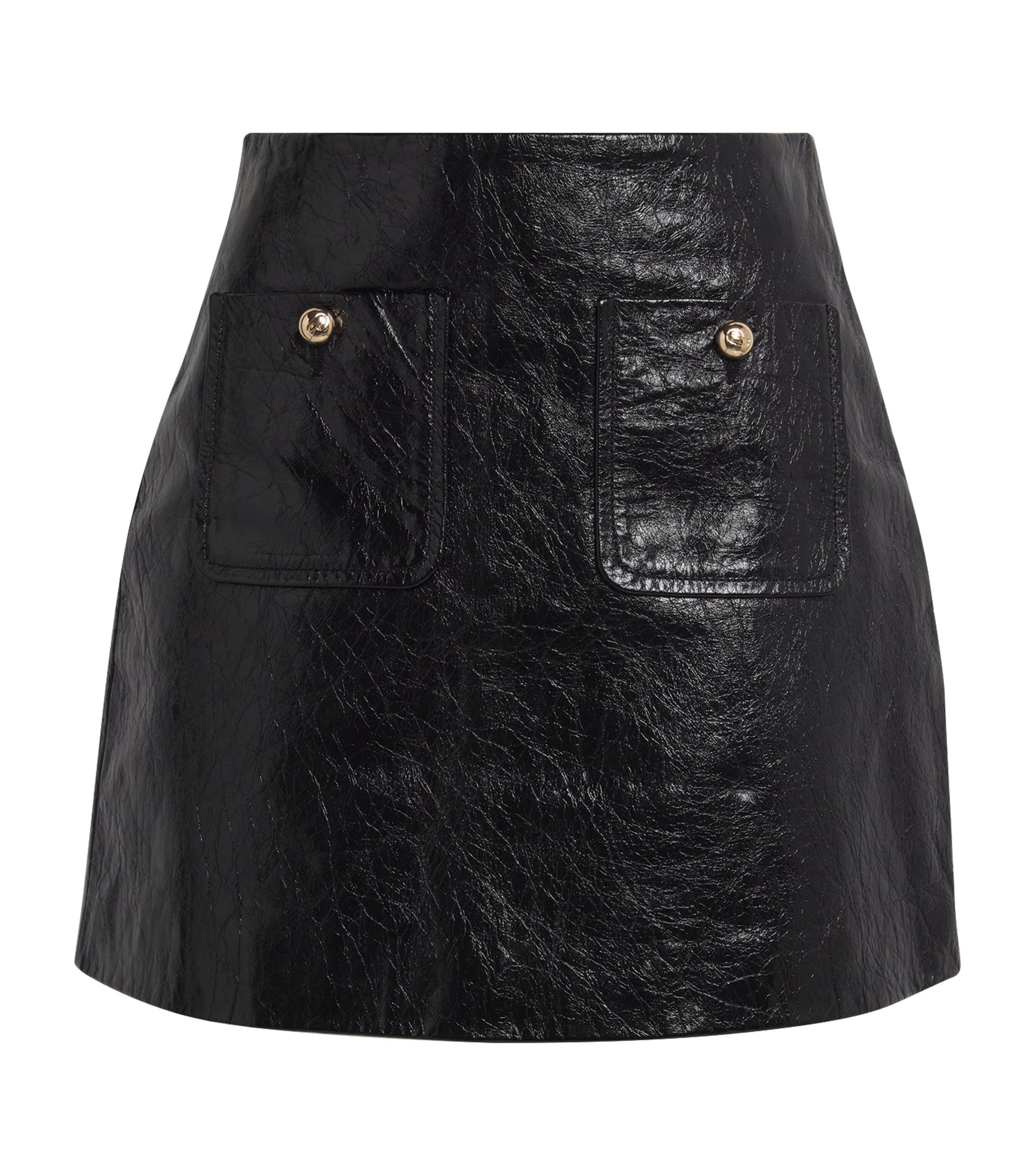 Claudie Pierlot Black Leather Mini Skirt