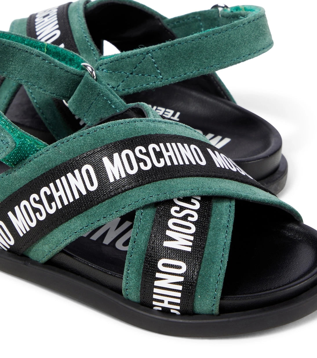 Moschino Kids - Logo leather sandals