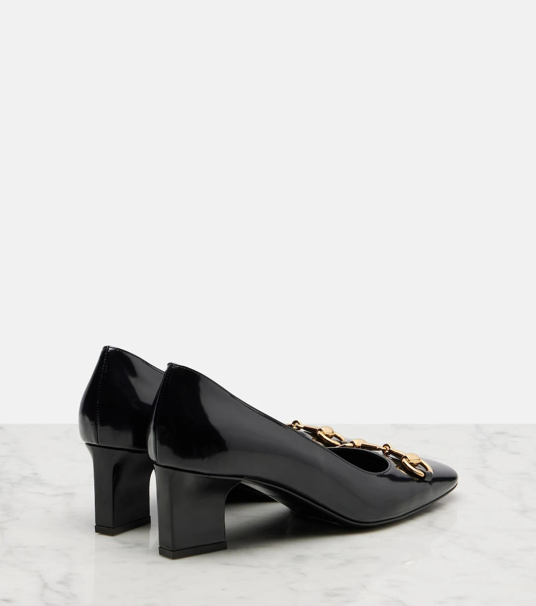 Gucci - Signora 55 Horsebit leather pumps