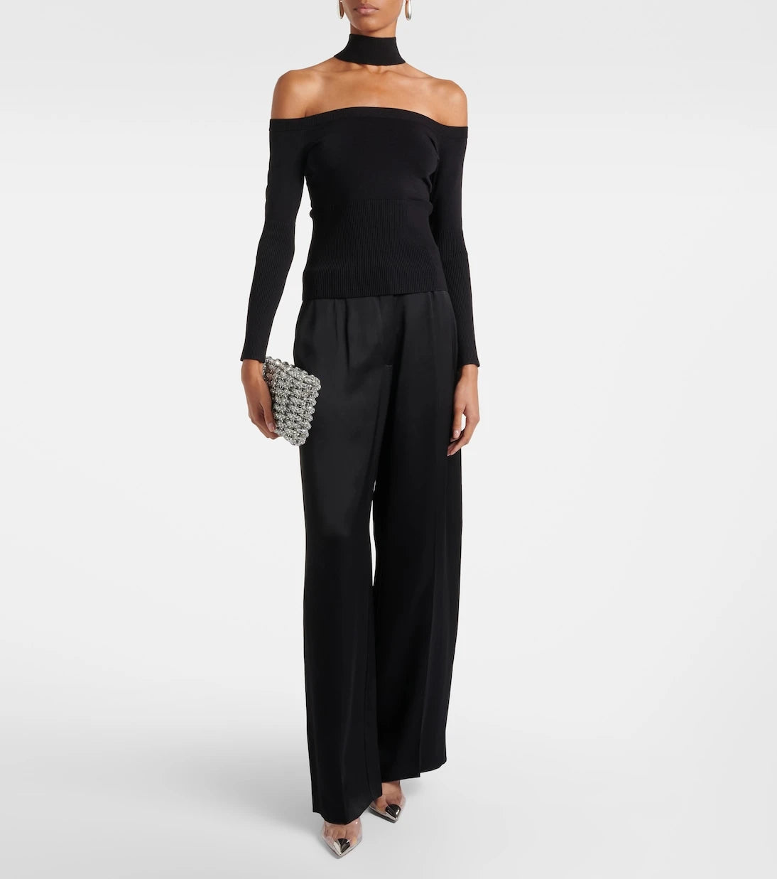 Simkhai - Lila ribbed-knit off-shoulder top