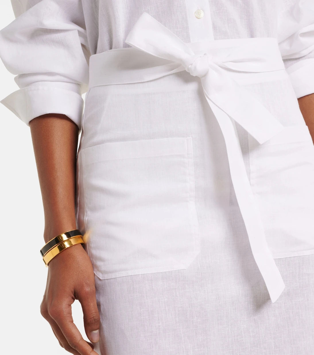 Toteme - Cotton and linen midi skirt