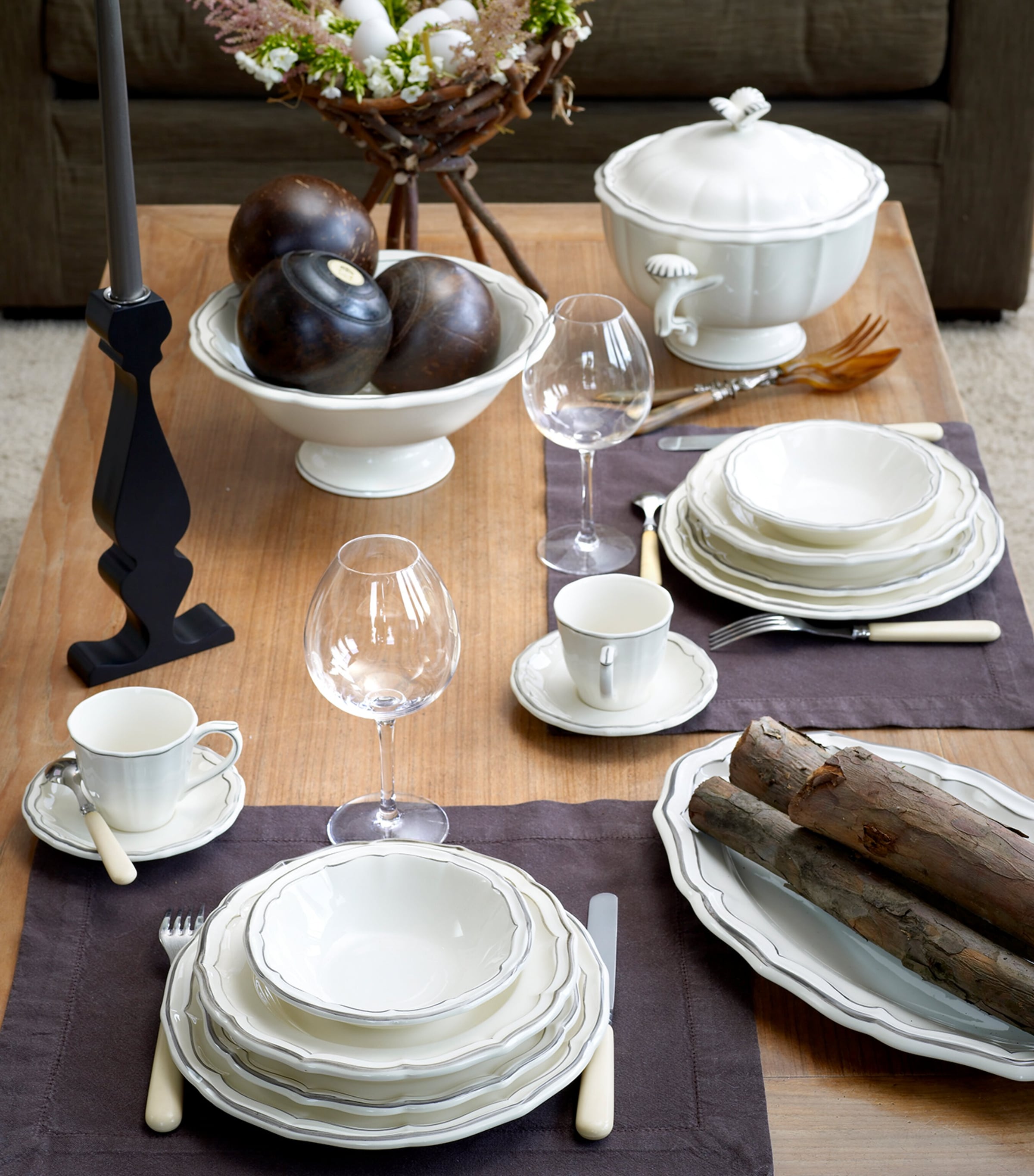 Set of 4 Filet Dessert Plates (23cm)