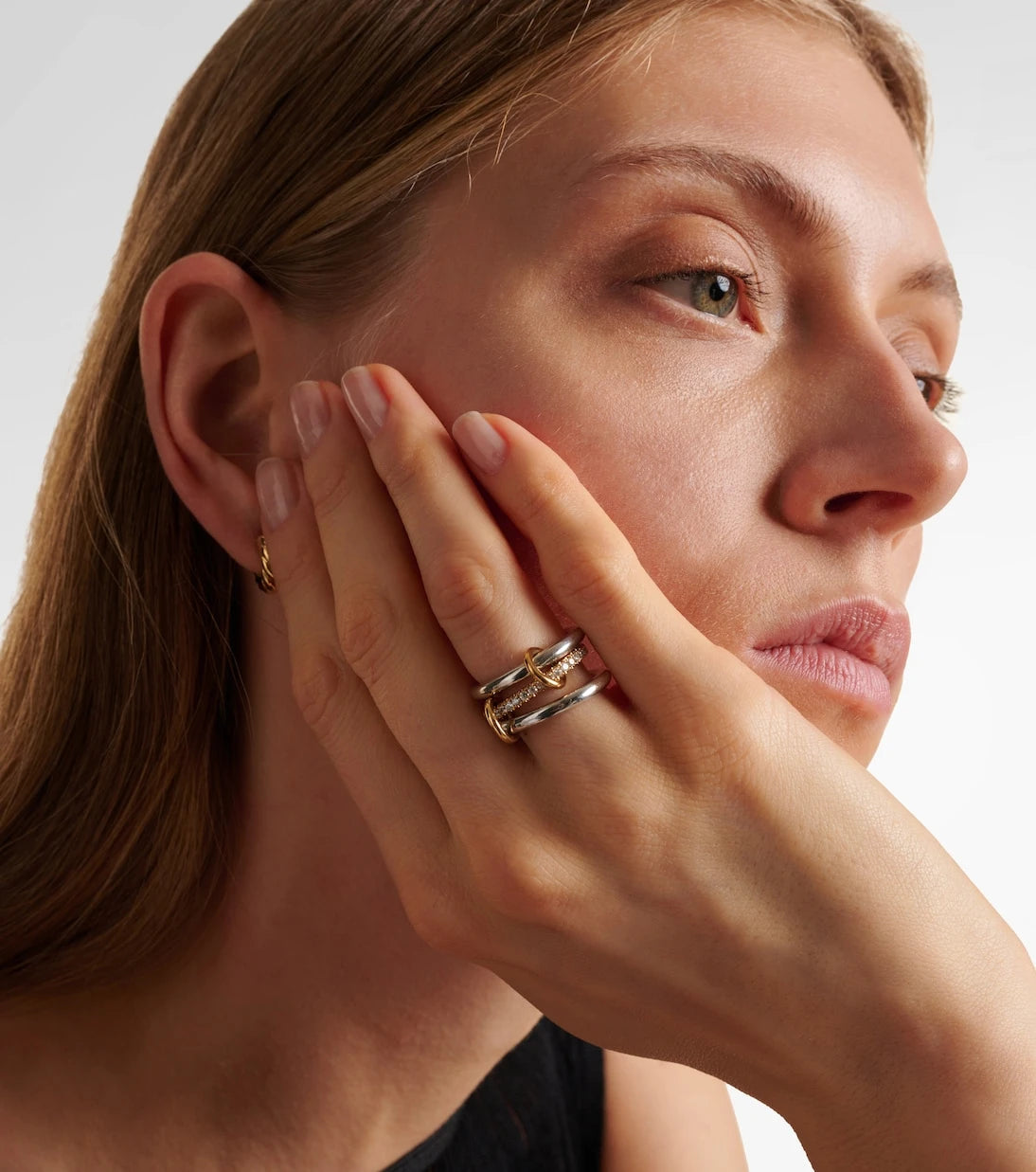 Spinelli Kilcollin - Libra sterling silver and 18kt gold ring with diamonds