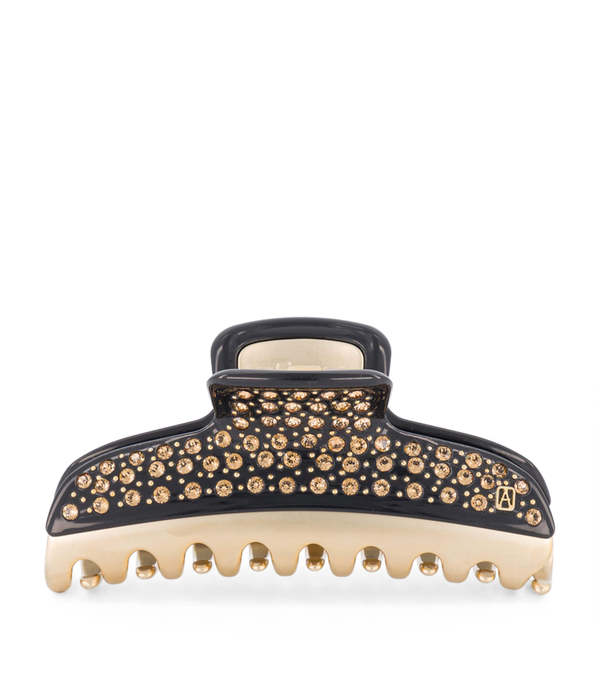 Alexandre de Paris Gold-Plated Crystal-Embellished Claw Hair Clip