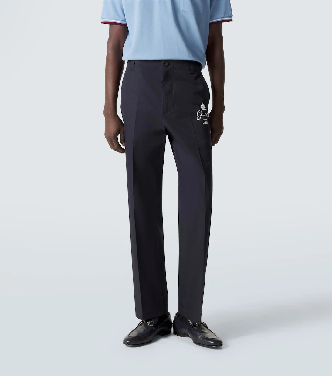 Gucci - Printed cotton twill straight pants