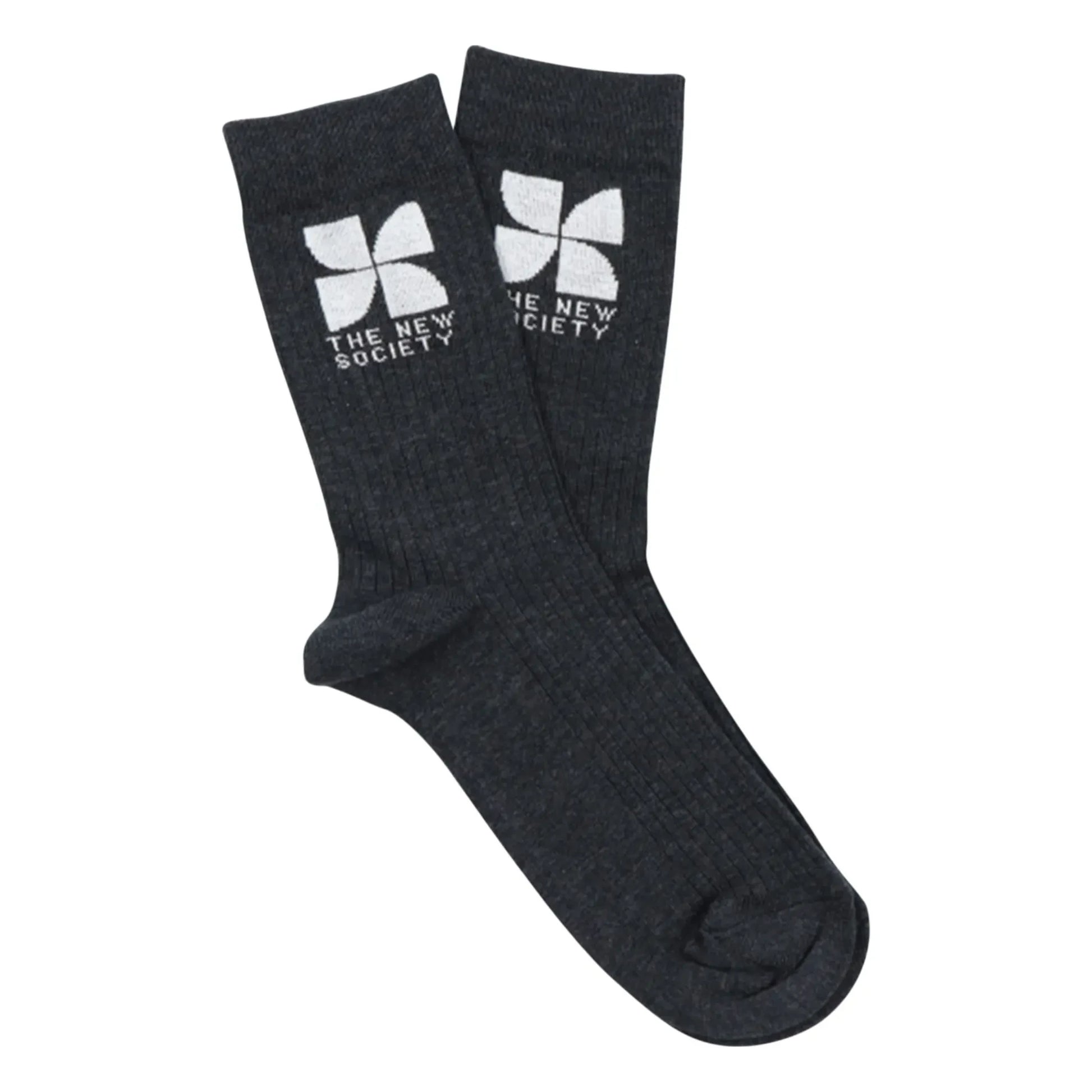 the new society - Logo socks | Heather grey