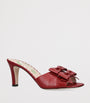 Valentino Garavani Red Leather Bow-Detail Bowow Mules 75