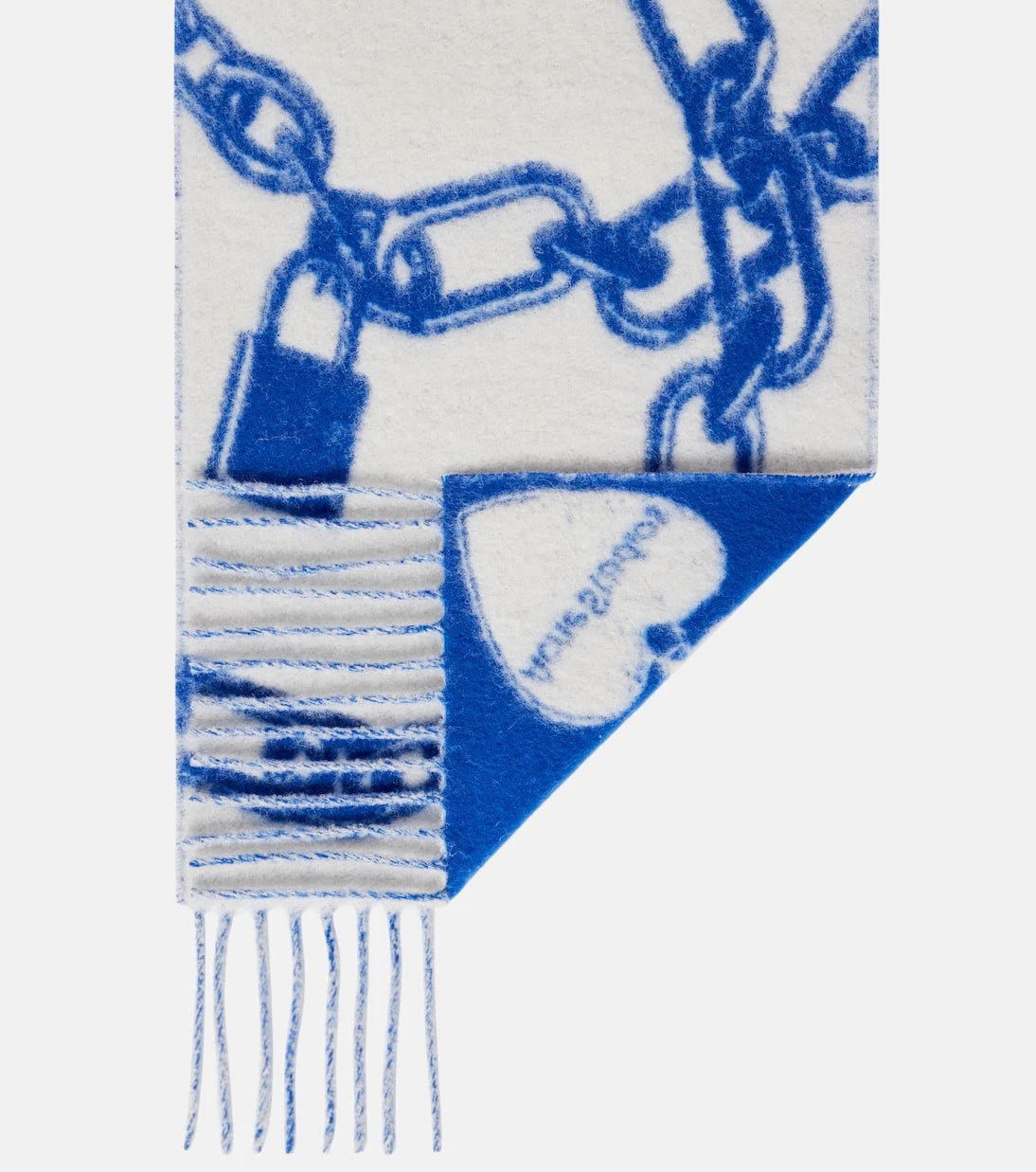 Acne Studios - وشاح جاكار من مزيج الصوف والألبكة