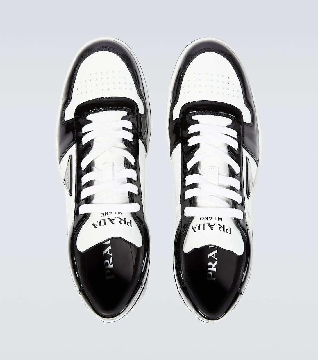 Prada - Downtown leather low-top sneakers