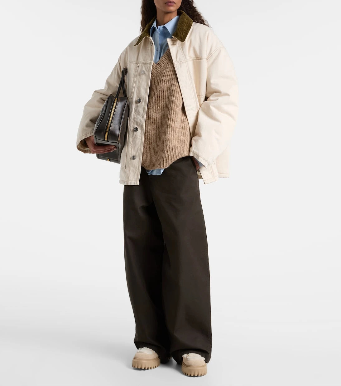 Hogan - Hogan H700 shearling-trimmed suede ankle boots