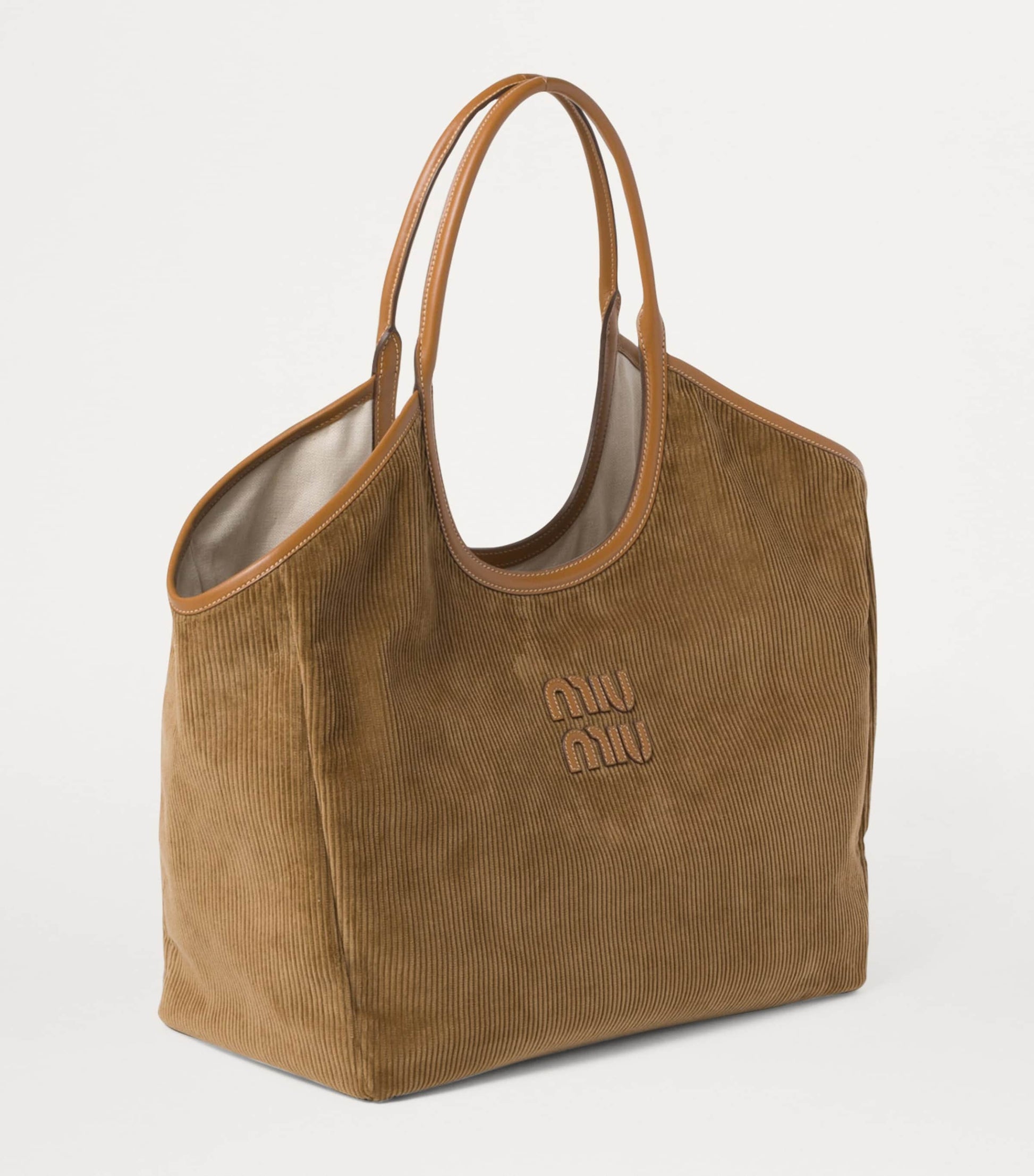 Brown Large Corduroy Ivy Tote Bag