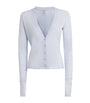 Blue Cashmere Sheer Cardigan