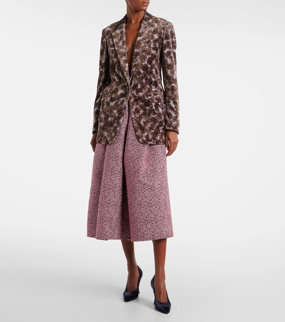Dries Van Noten - 95 kadife topuklu ayakkabı