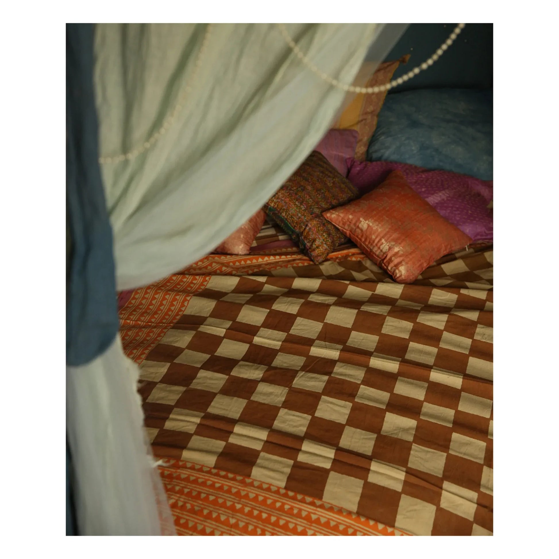 Doing Goods - Checkmate throw and cotton totebag | Mustard