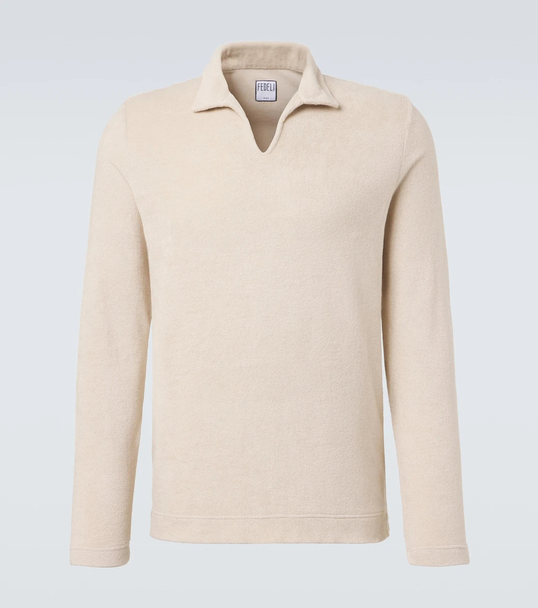 Fedeli - Cotton terry polo shirt