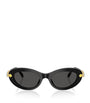 Swarovski Black Acetate Oval SK6042 Sunglasses 100187