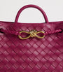 Bottega Veneta Pink Small Lambskin Andiamo Shoulder Bag