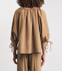 Beige Wool-Silk-Cashmere Lilyrose Blouse