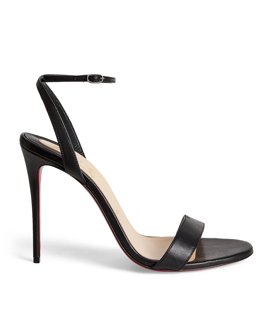 Christian Louboutin Black Loubigirl Nappa Leather Heeled Sandals 100