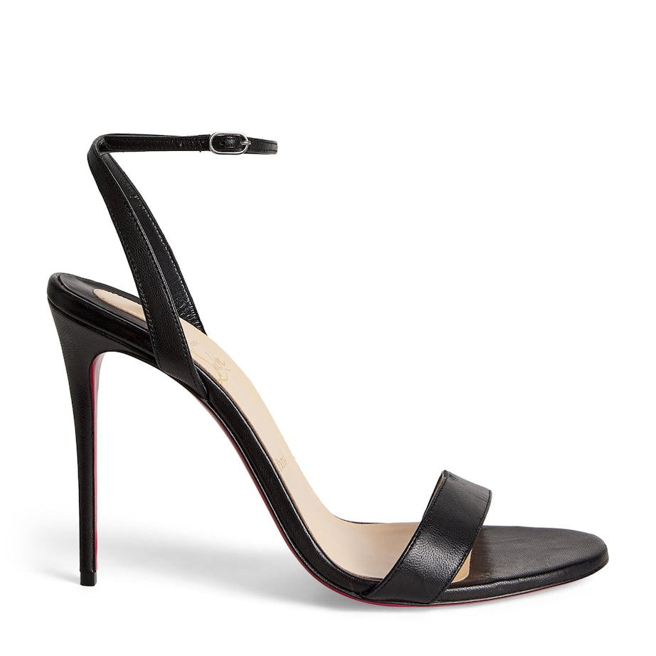 Christian Louboutin Black Loubigirl Nappa Leather Heeled Sandals 100