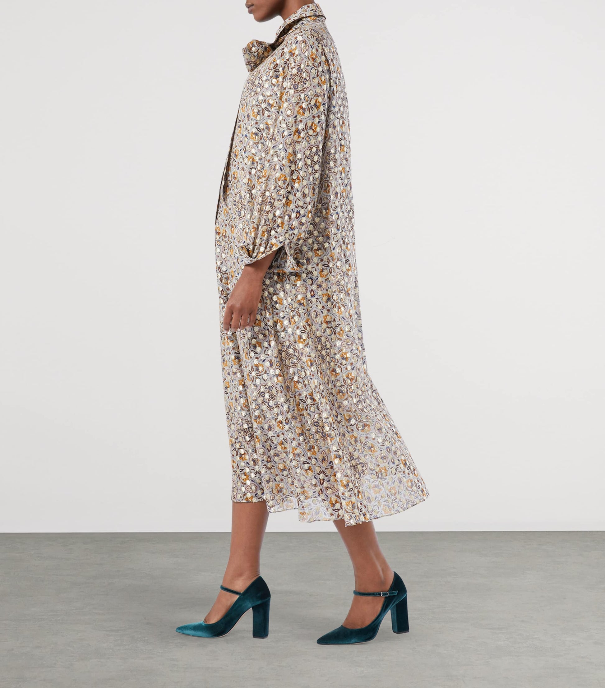 Marina Rinaldi Pink Printed Larix Midi Dress