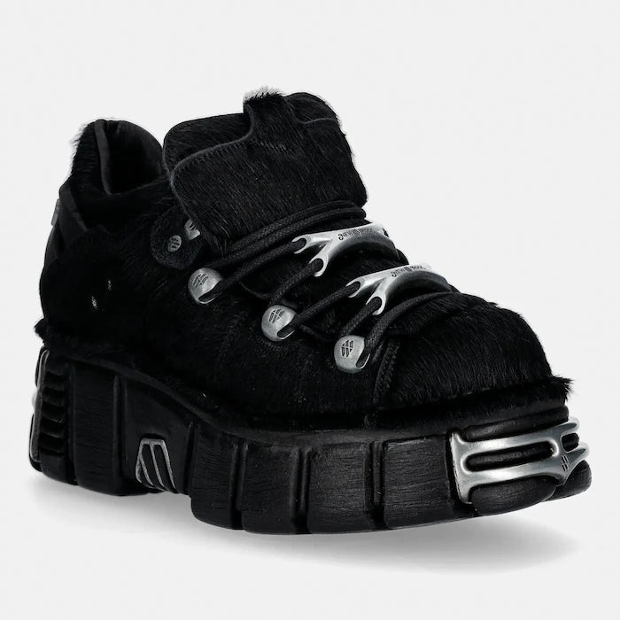 New Rock PELO NEGRO, TOWER NEGRO ACERO Kadife Spor Ayakkabı