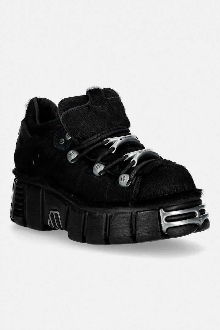 New Rock PELO NEGRO, TOWER NEGRO ACERO Kadife Spor Ayakkabı