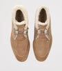 Bougeotte Beige Suede Shearling-Lined Boots