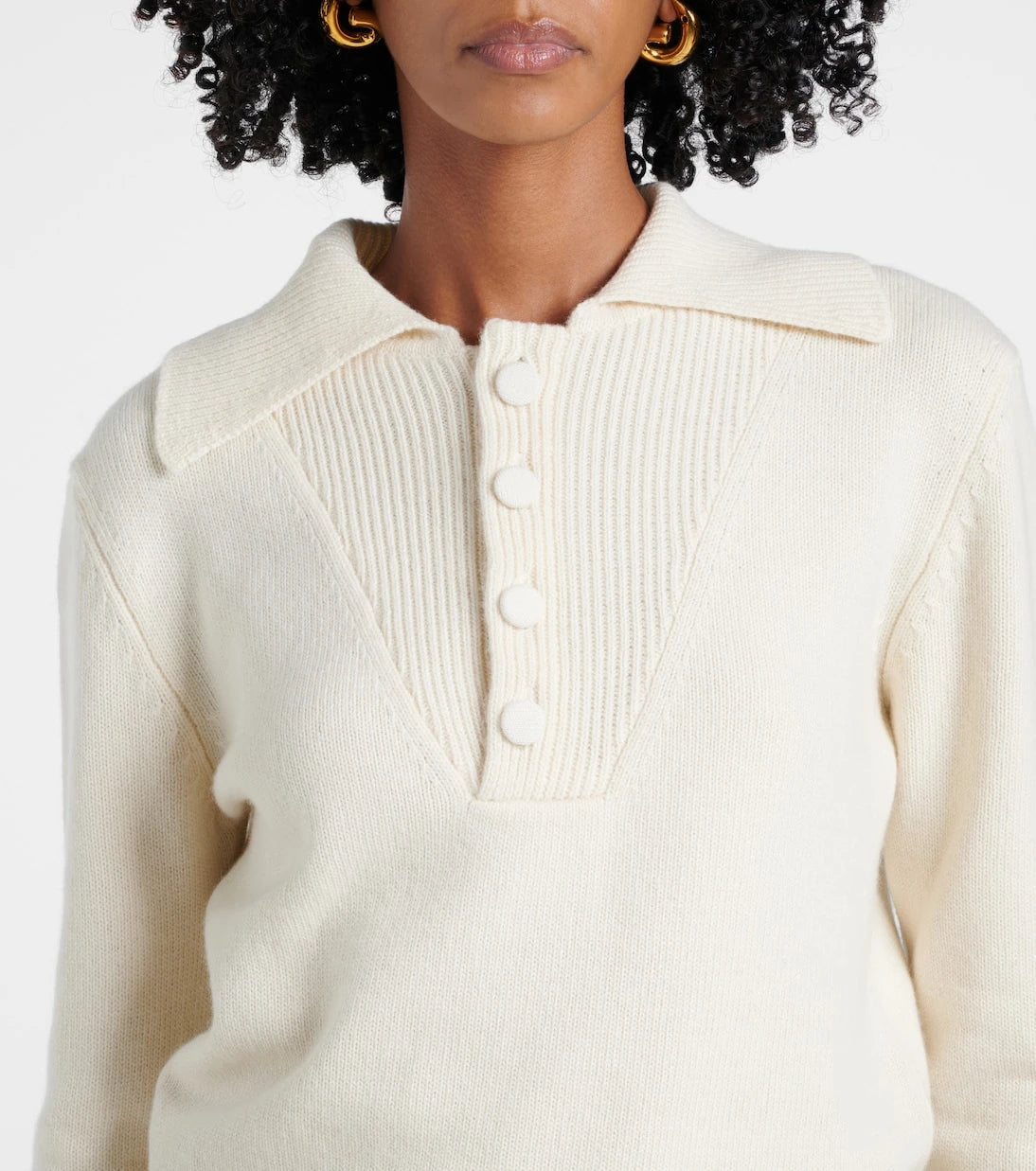 Plan C - Wool and cashmere polo sweater