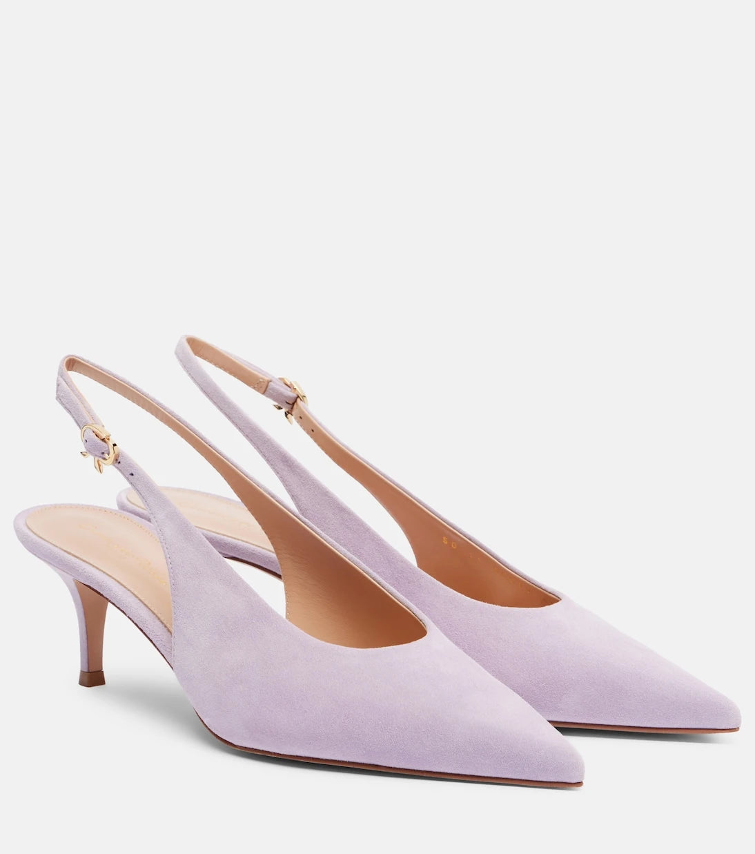 Gianvito Rossi - Robbie 55 süet arkası açık topuklu ayakkabı
