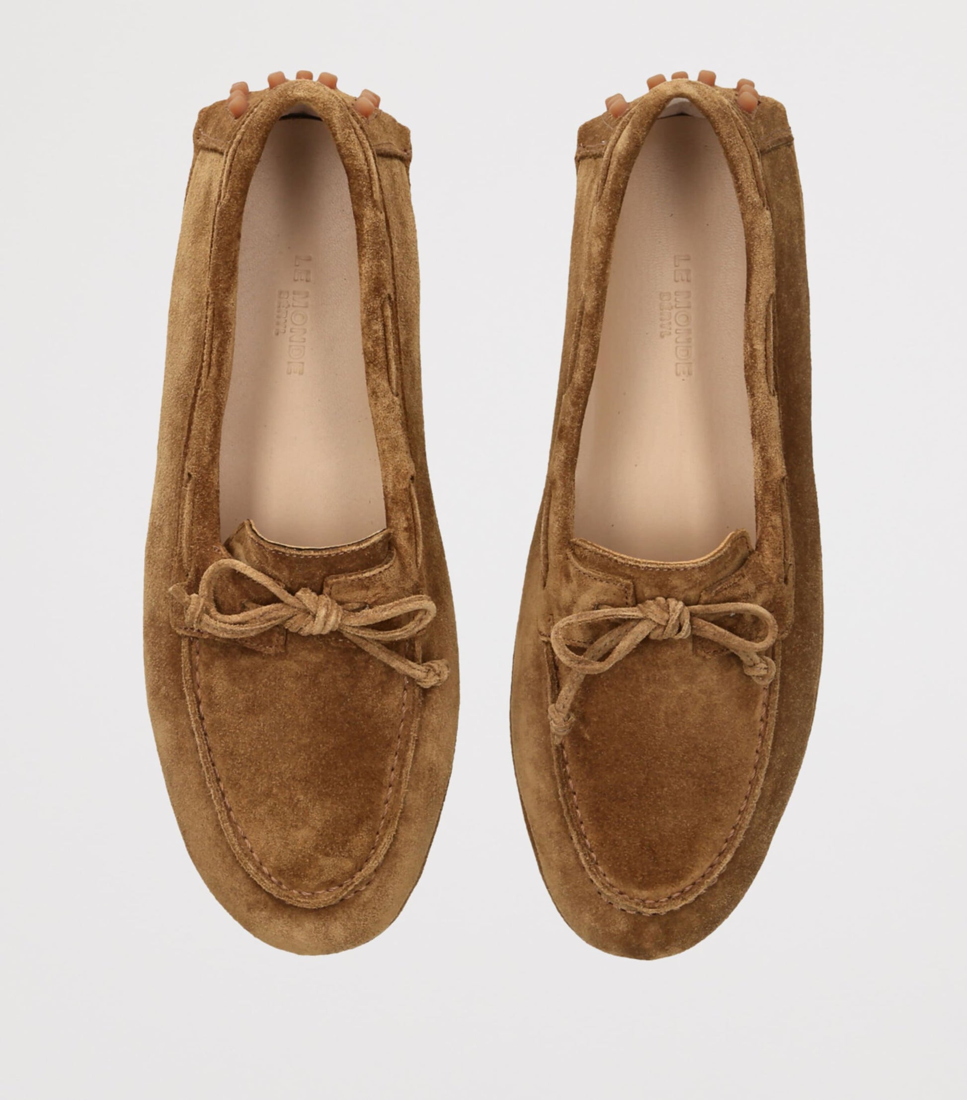 Le Monde Beryl Brown Suede Moccasin Driver Shoes