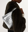 Bottega Veneta Silver Mini Lambskin Wallace Top-Handle Bag
