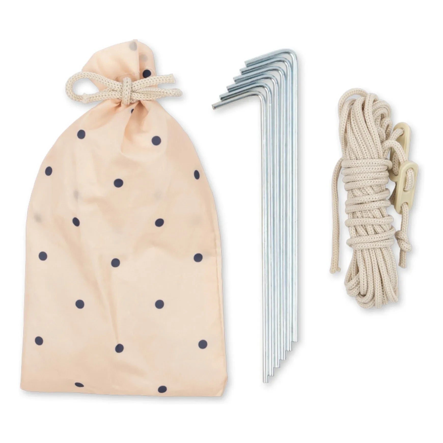 Konges Sløjd - Small pop-up beach tent Navy Dots | Beige