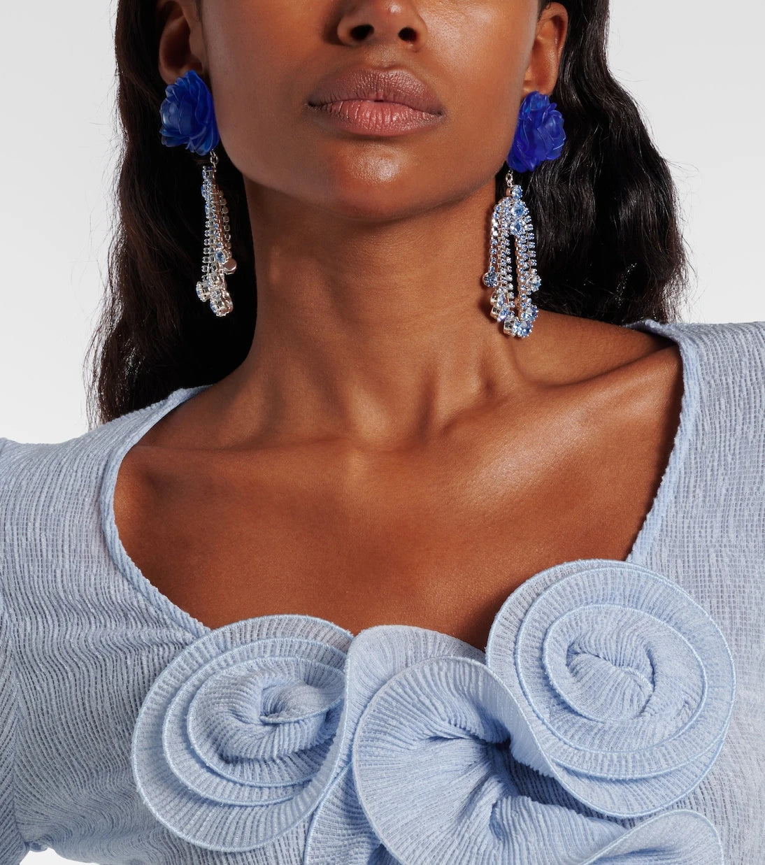 Magda Butrym - Embellished floral drop earrings