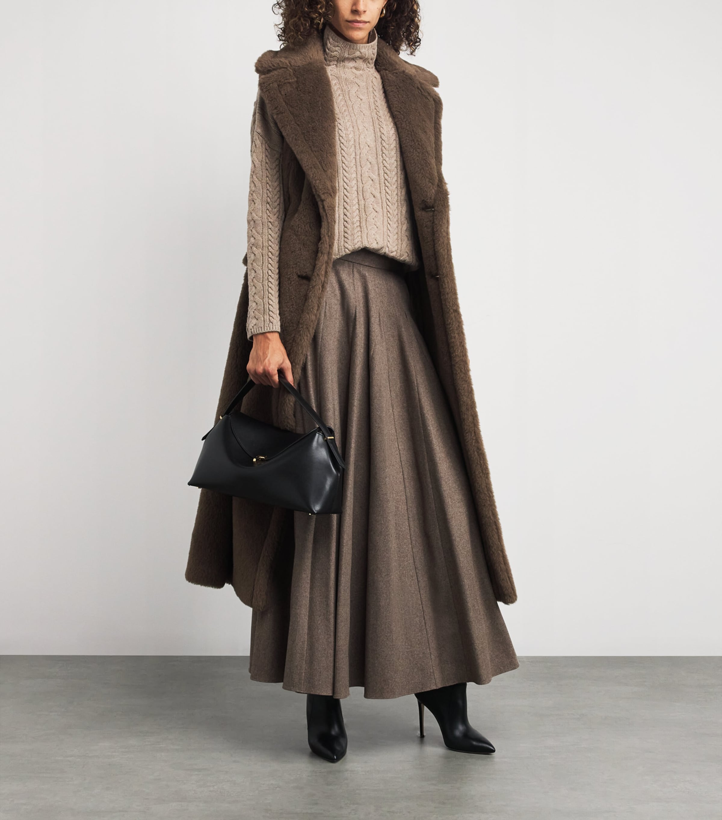 Max Mara Beige Wool-Cashmere Rollneck Sweater