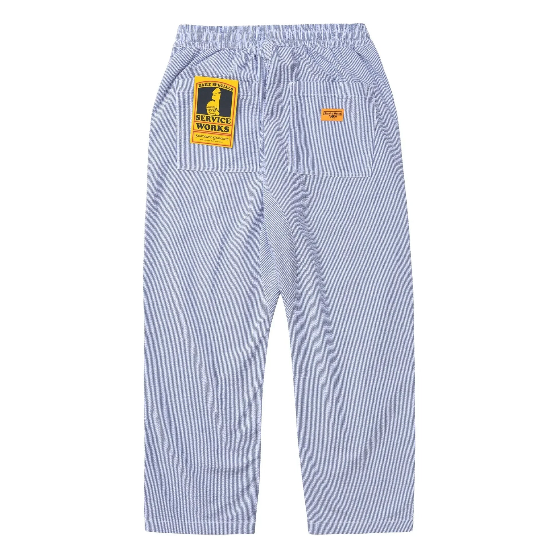 Service Works - Chef Seersucker Striped Pants | Light Blue