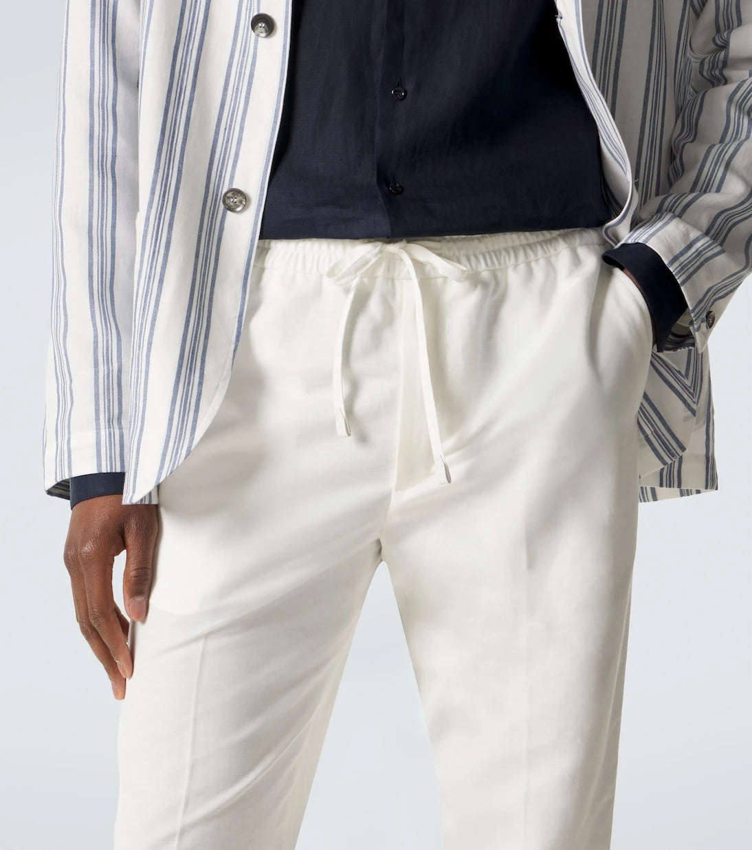 Brioni - Linen and cotton straight pants