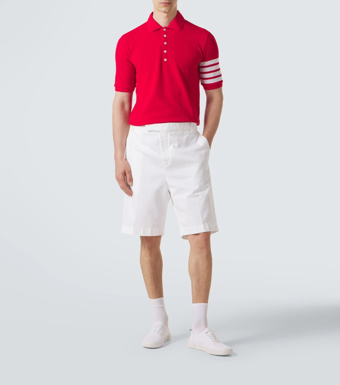 Thom Browne - 4-Bar cotton polo shirt