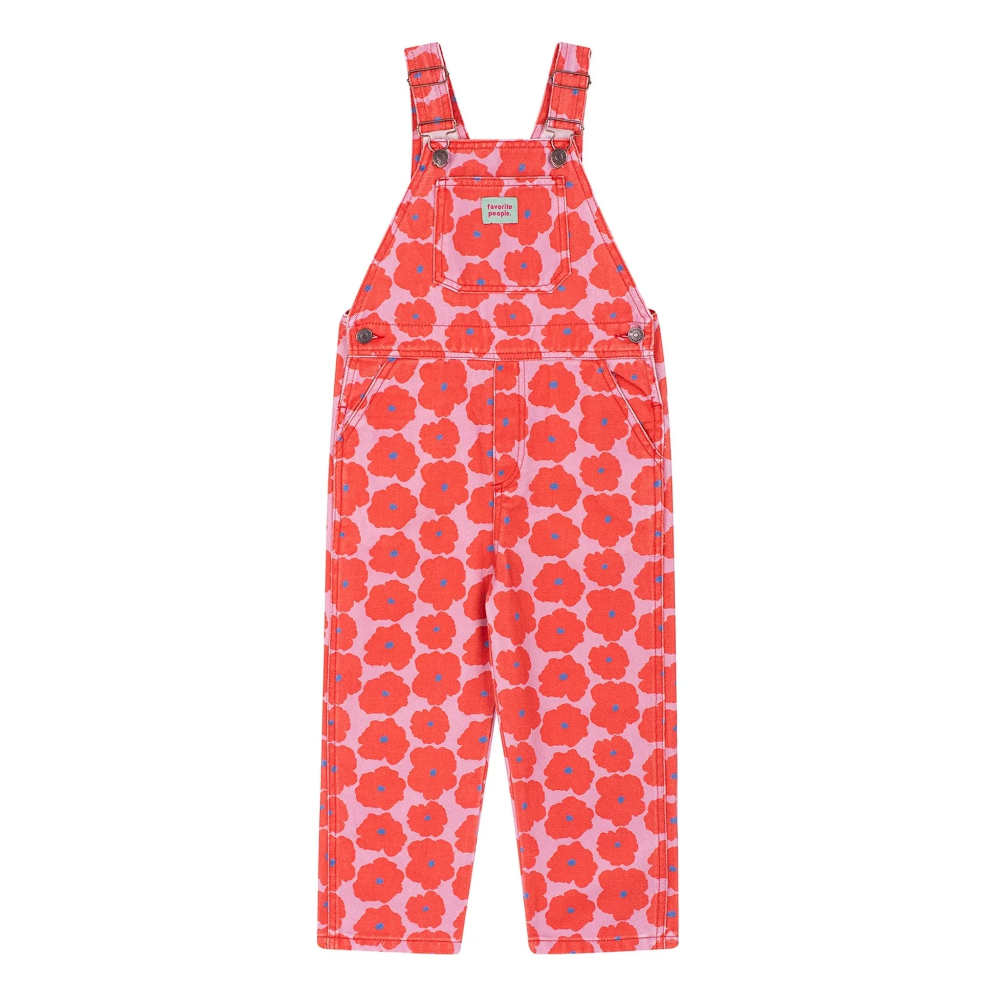 Favorite People - Napoli floral dungarees | Red