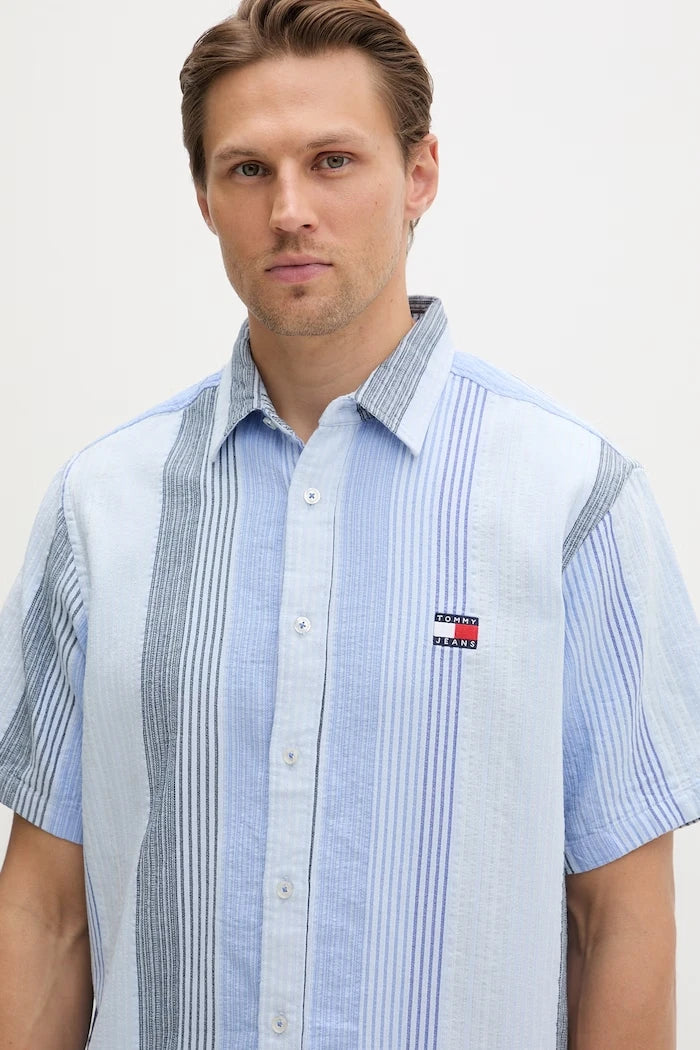 Tommy Jeans риза мъжка от памук