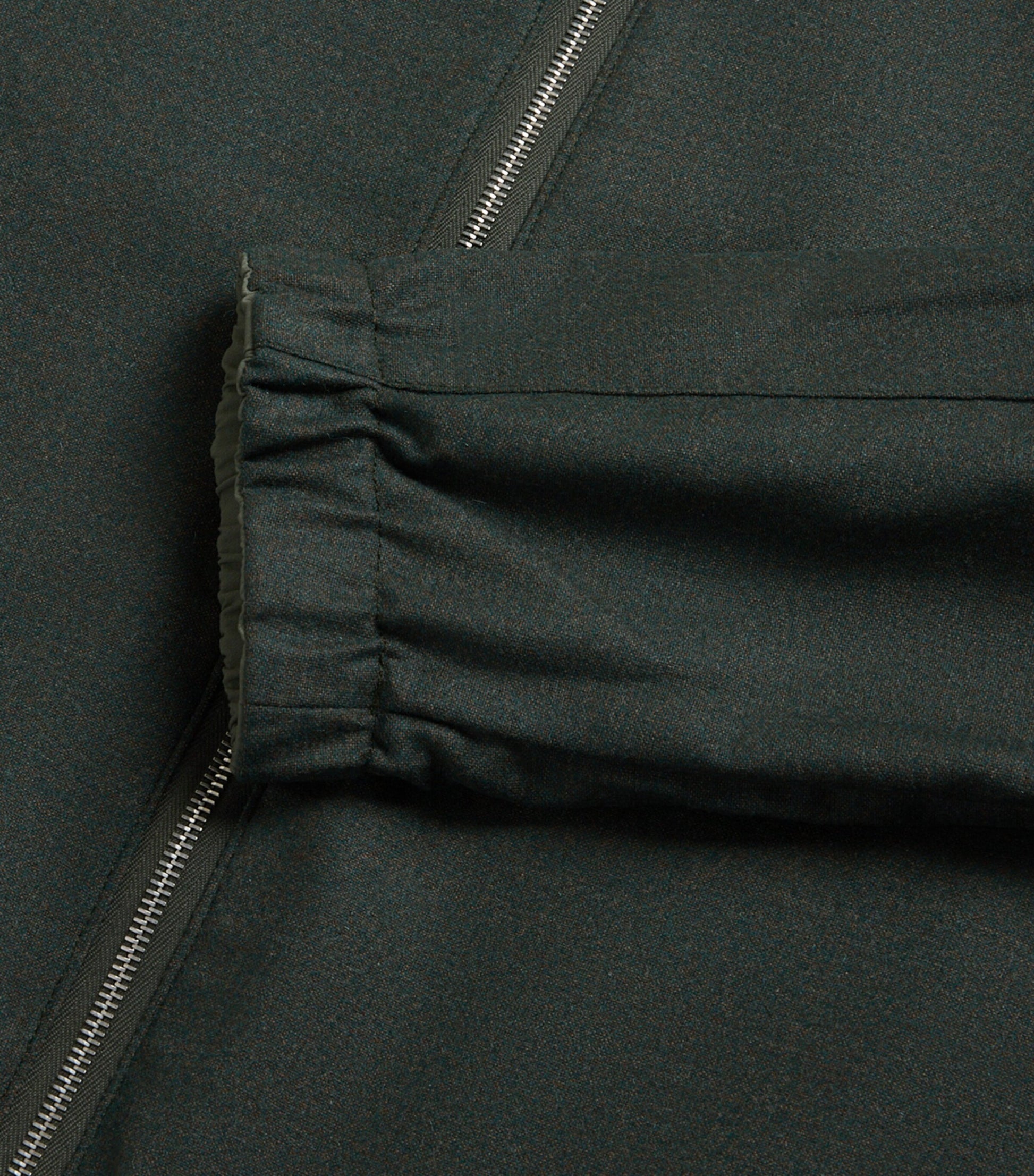 Marco Pescarolo Green Wool-Cashmere Reversible Bomber Jacket