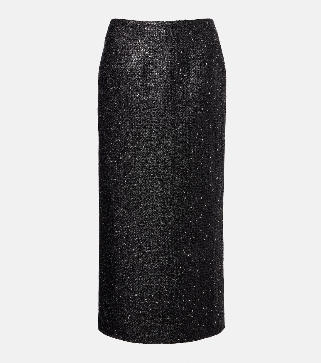 Carolina Herrera - Sequined lamé tweed pencil skirt