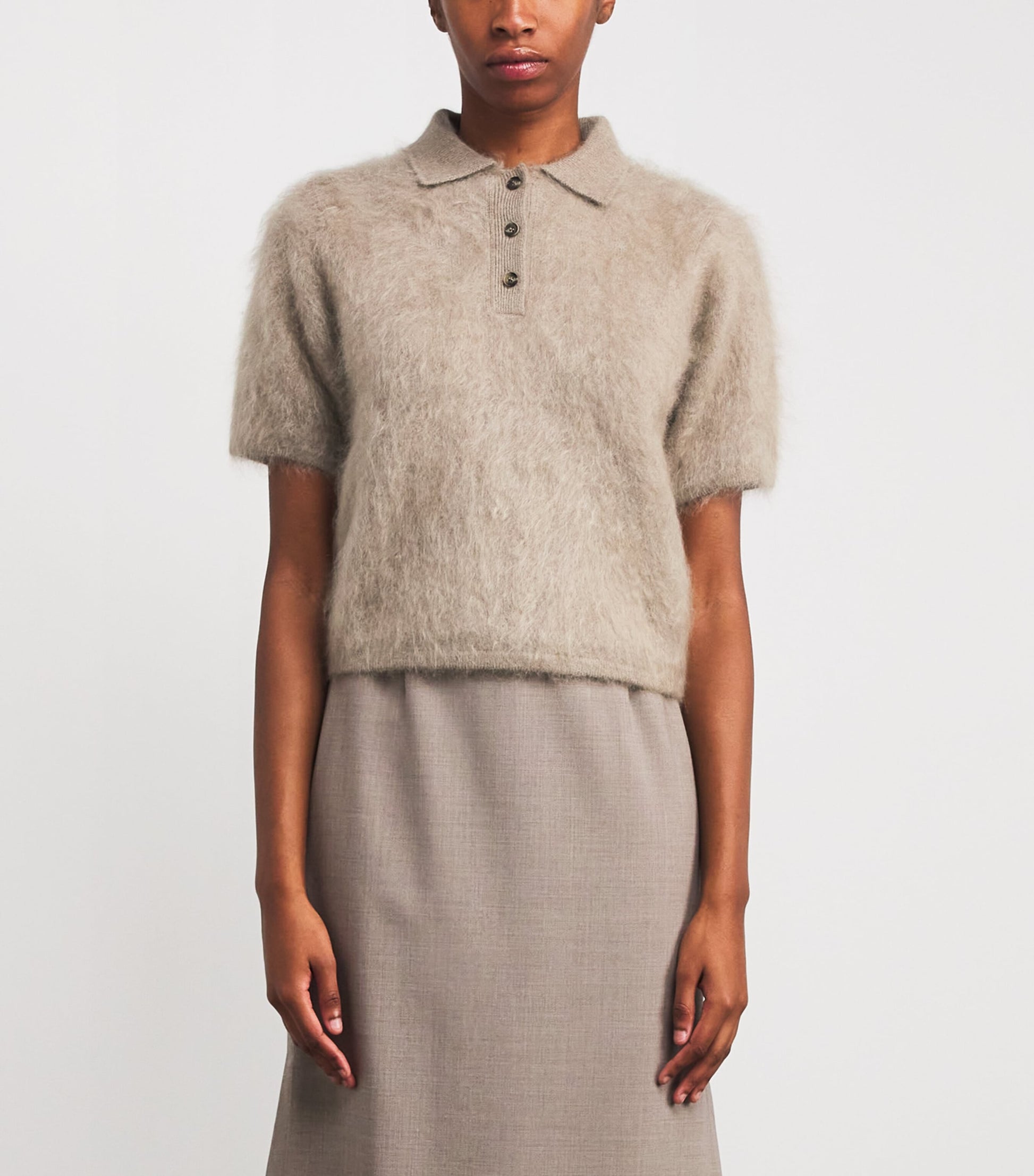 Cashmere Maika Polo Sweater NOUGAT