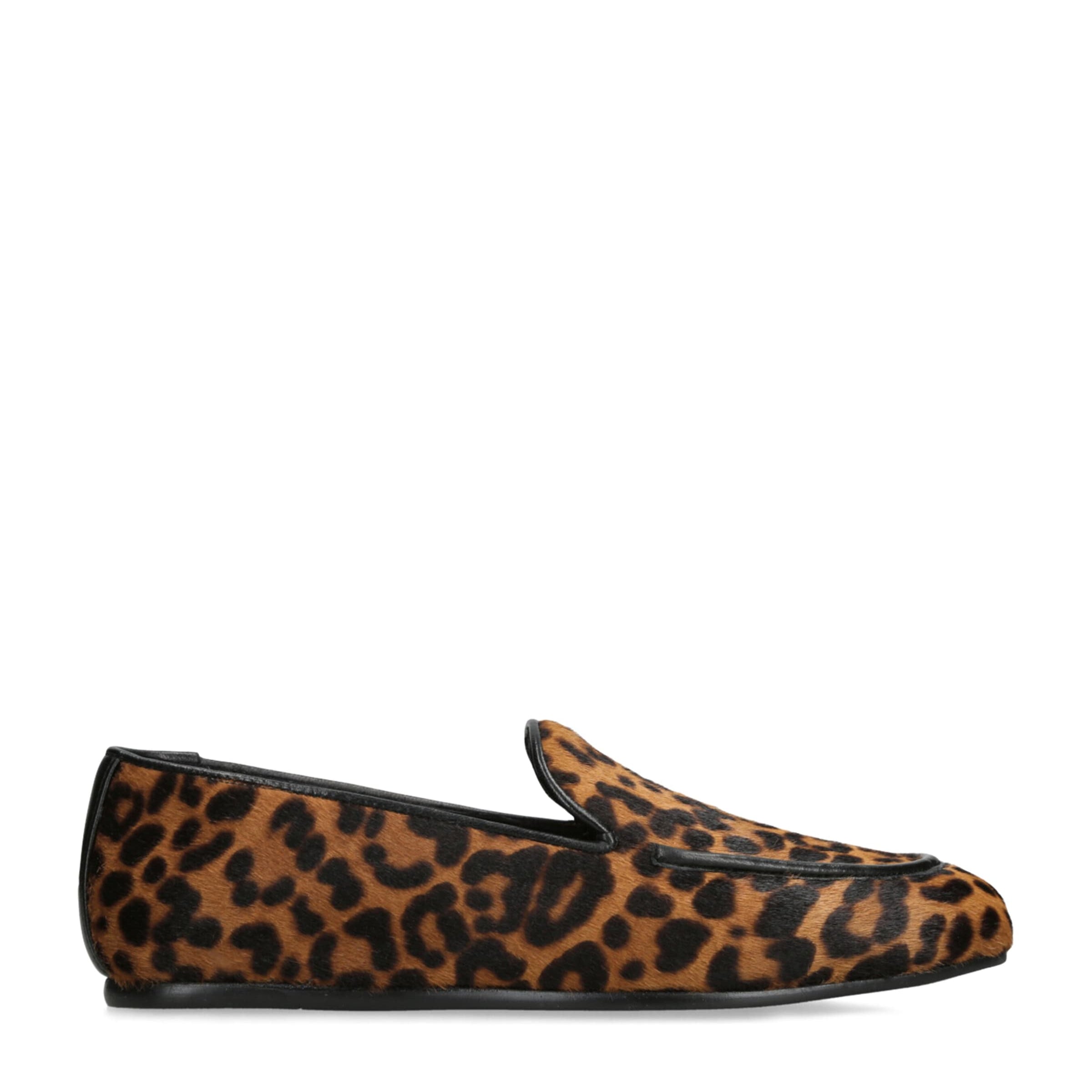 Stuart Weitzman Brown Suede Leopard Brooks Loafers