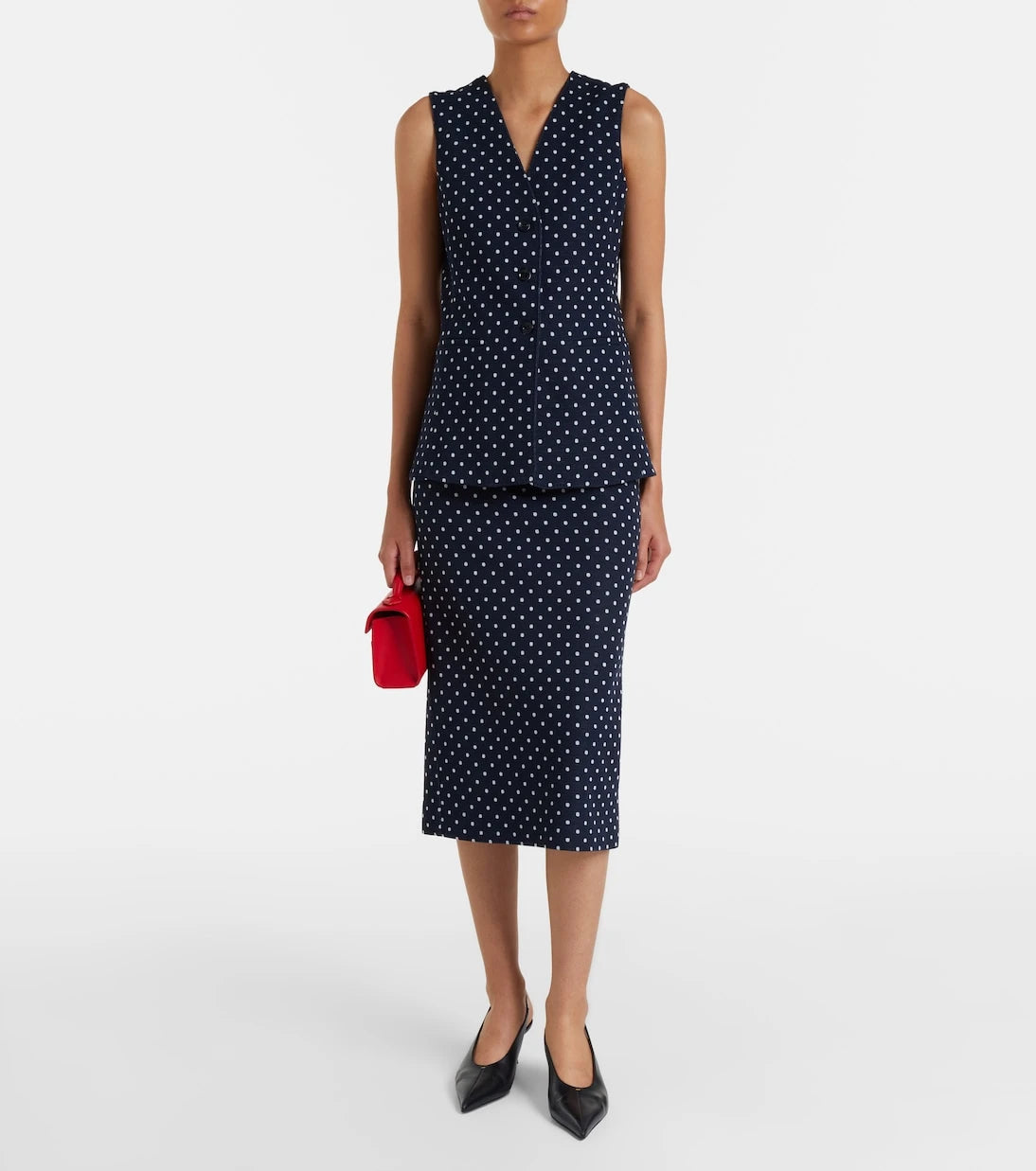 Max Mara - Polka-dot jersey vest