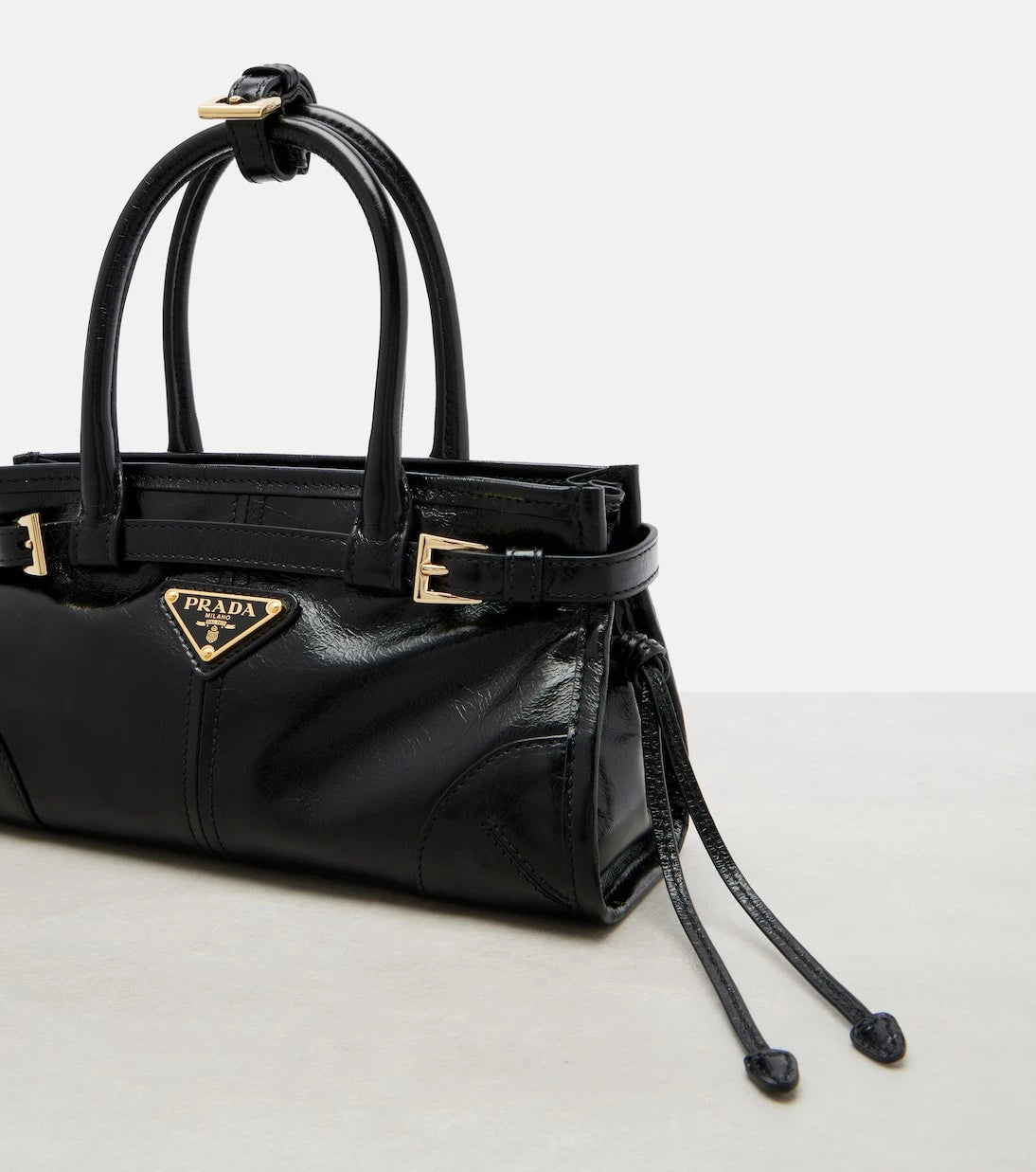 Prada - Prada Bonnie Mini leather top-handle bag