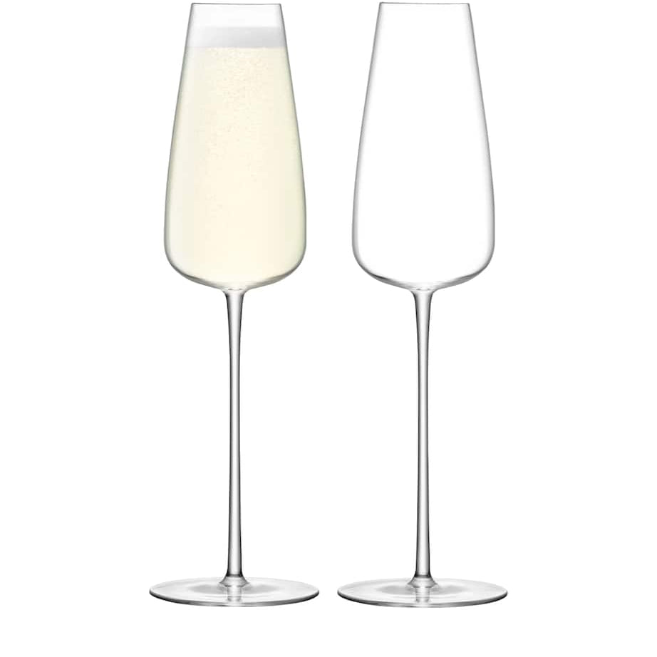 Set of 2 Wine Culture Champagne Flutes (330ml)
