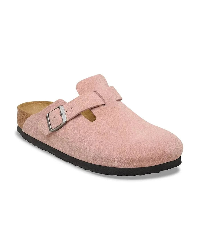Birkenstock чехли сабо дамски от велур Boston